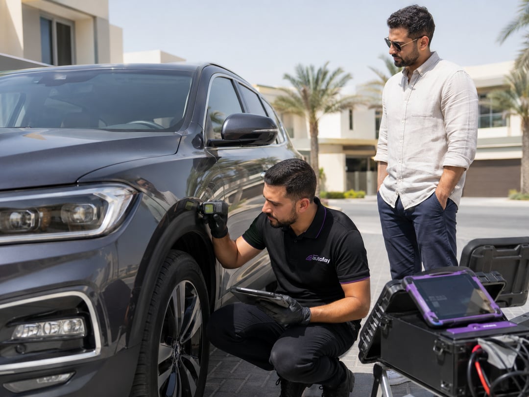 فاحص أوتوفاي ينفّذ فحص الهيكل والكمبيوتر