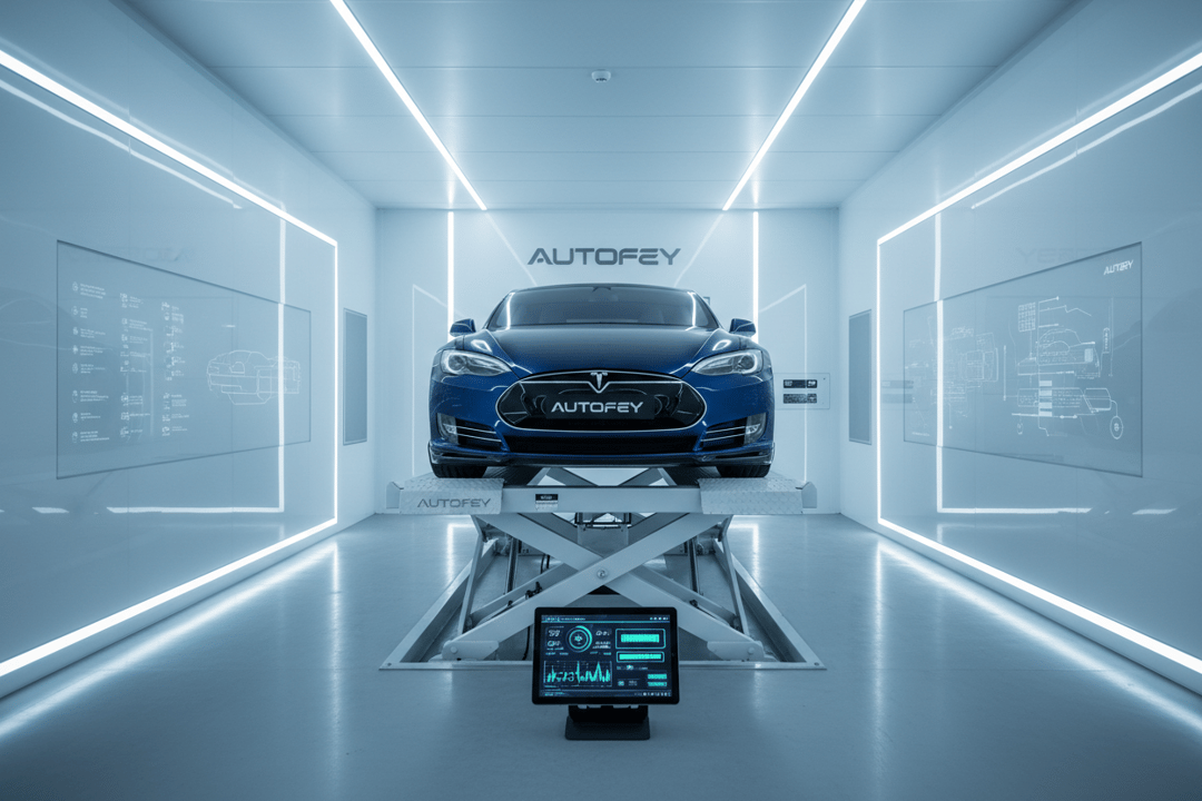 Inspecting Used Teslas in UAE