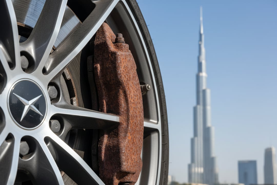 Spot Brake Caliper Failure Before Buying a Used Car UAE