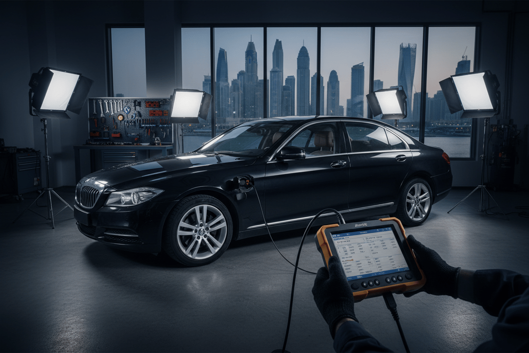 Inspecting Engine Start and Idling on UAE Used Sedans