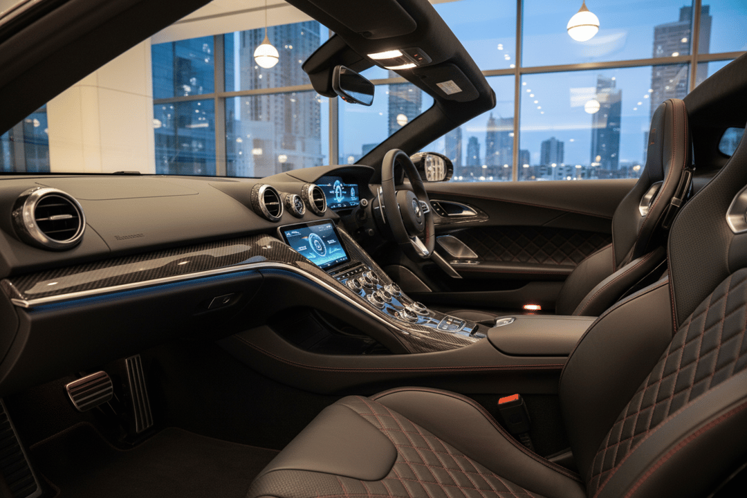 Inspecting Luxury Car Interiors: Dashboard, Seats, and Steering Wheels in UAE