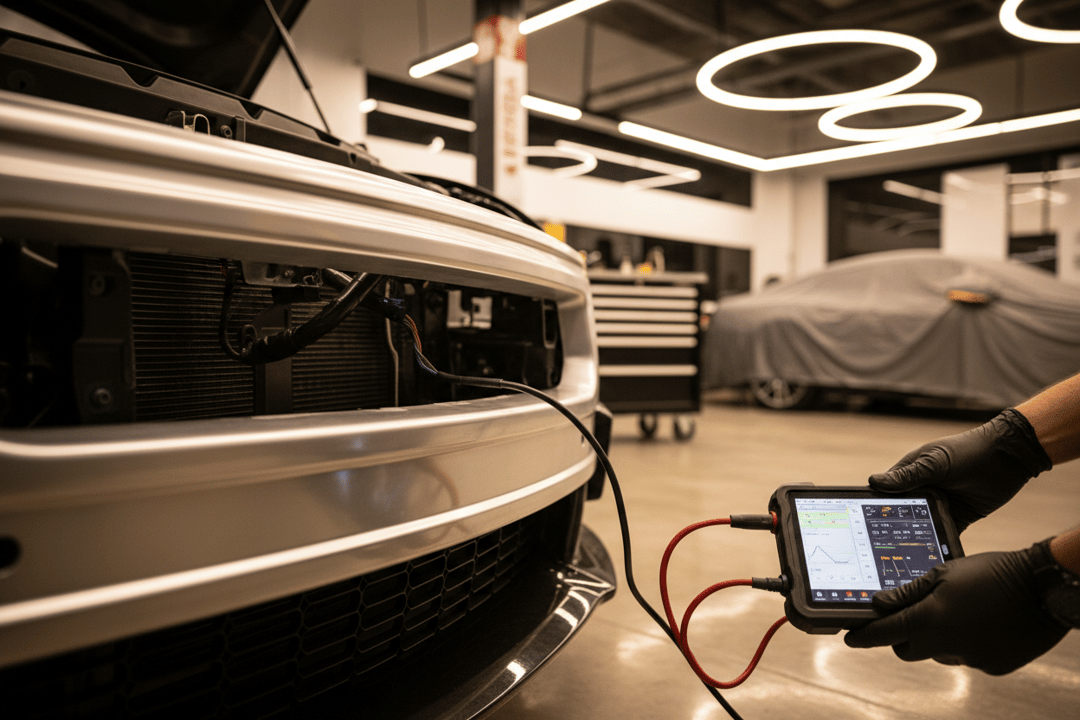 Luxury Car Frame Inspection: Bumper Support & Rails