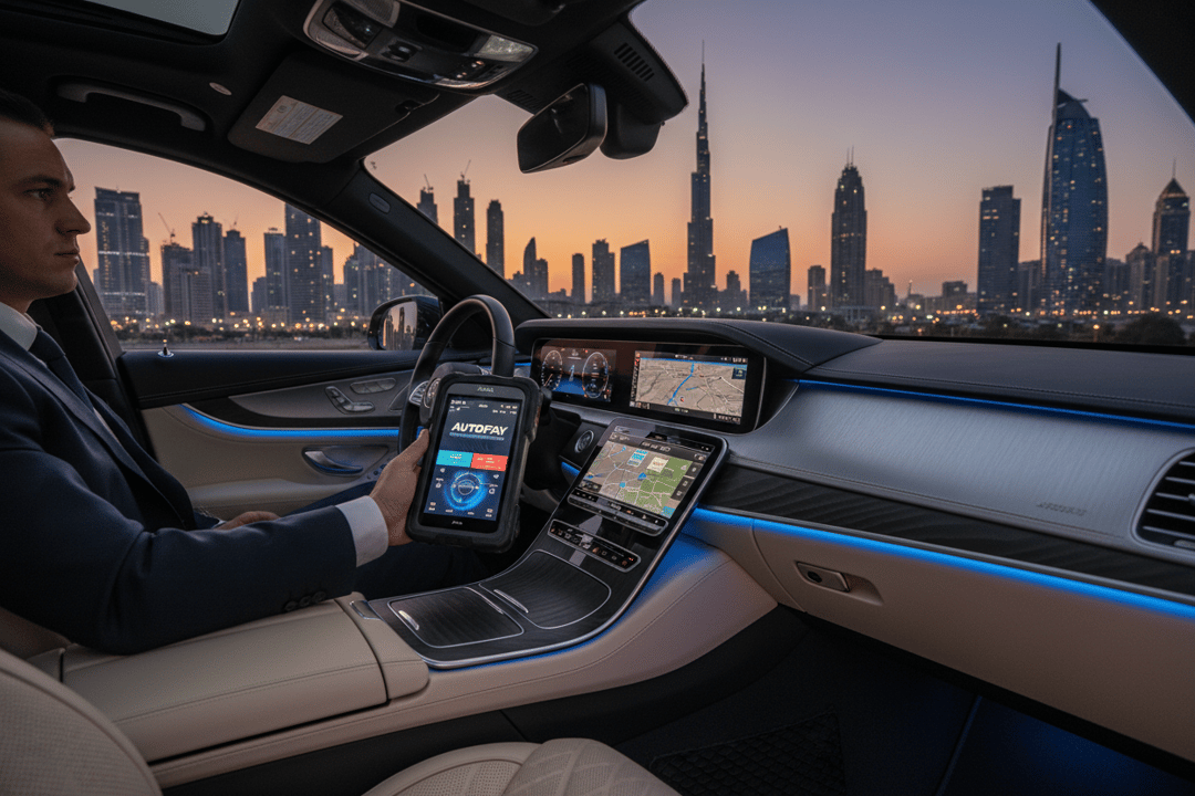 Inspecting Digital & Infotainment in UAE Luxury Cars: Screen & Nav Checks