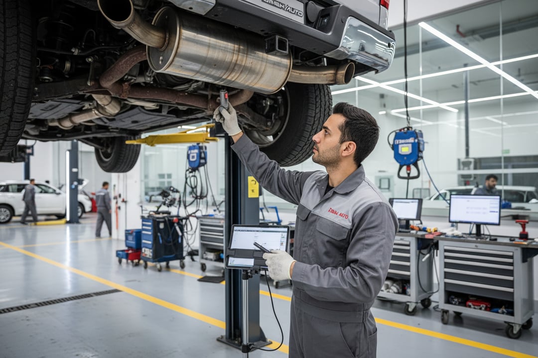 Exhaust & Emissions Inspection for Used Pickup UAE: Muffler & Manifold