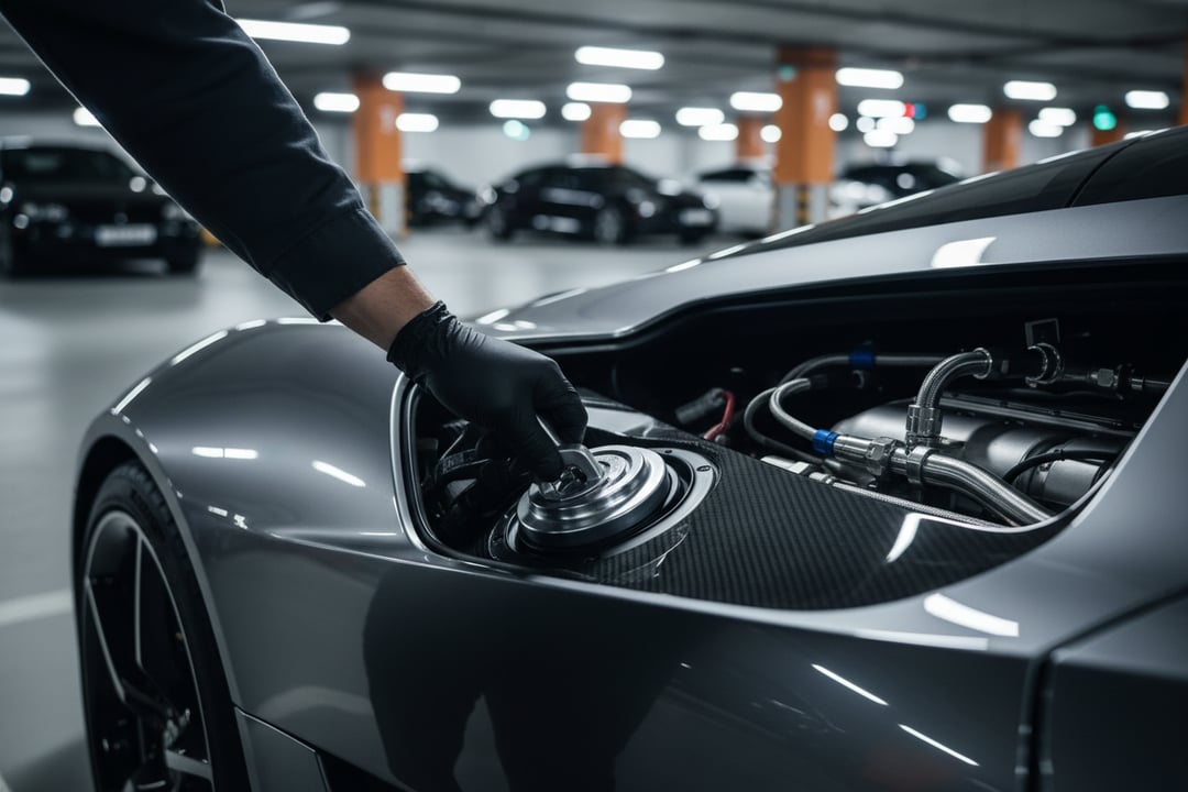 Inspect Fuel Cap Tank Lines for Used Luxury Cars UAE