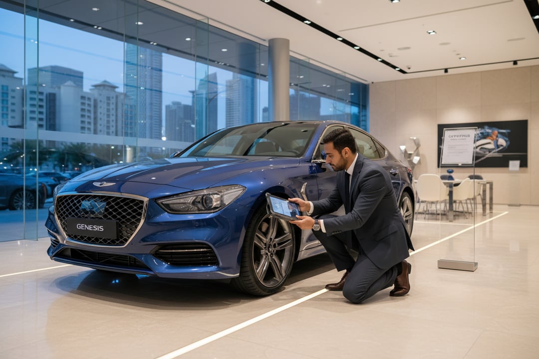 Used Genesis G70 UAE Inspection: What Inspectors Check & Red Flags