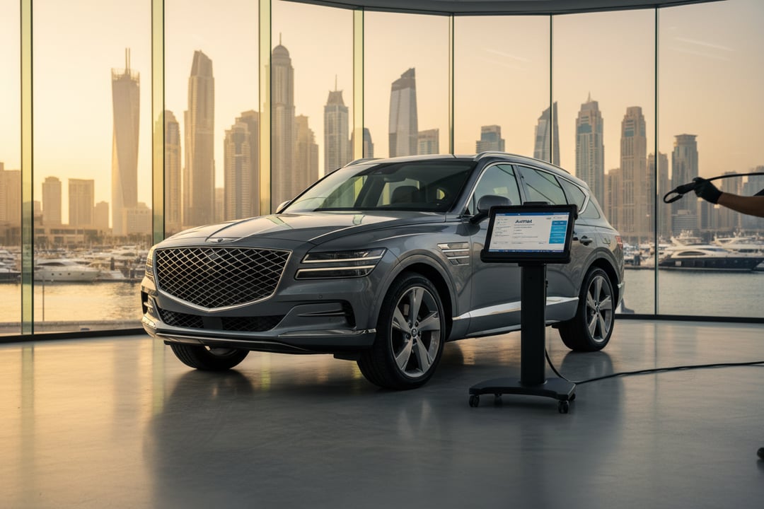 Pre-purchase inspection for used Genesis GV80 in UAE