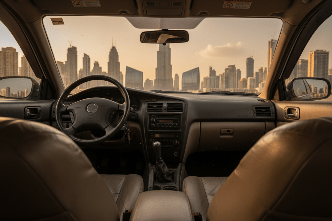 Used Sedan Interior Inspection UAE: Dashboard, Seats, Steering Wheel