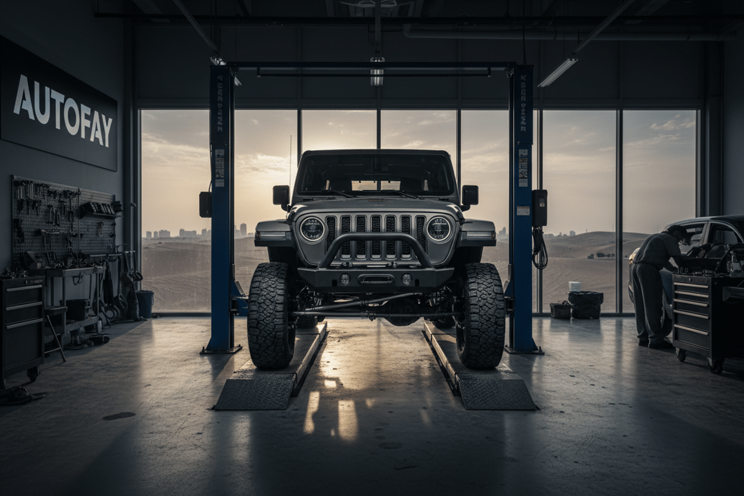 Inspecting Used Jeep Wrangler for UAE Offroad