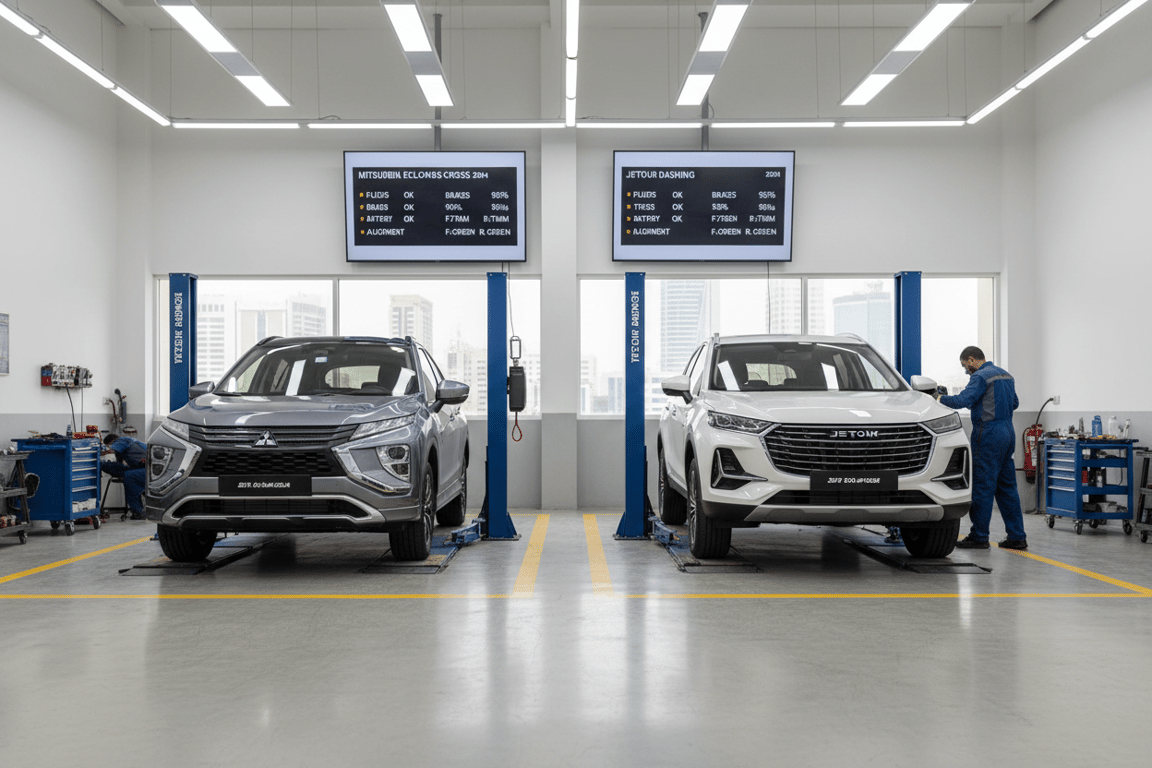 2024 Mitsubishi Eclipse Cross vs Jetour Dashing 2025: UAE Inspection & Performance