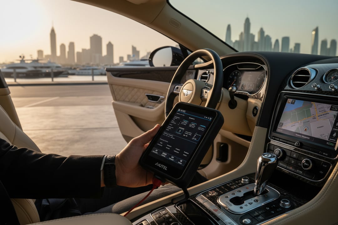 Inspecting Power Windows and Keyless Entry on Used Luxury Vehicles in UAE