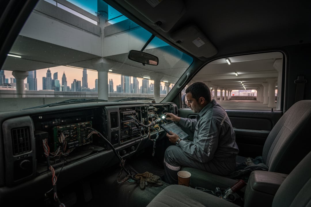 Power Features Inspection for Used Pickup Trucks in UAE