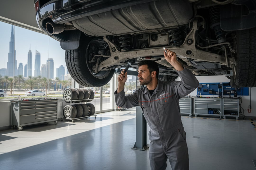 SUV Suspension & Steering Inspection in UAE: Shocks, Struts & Control Arms