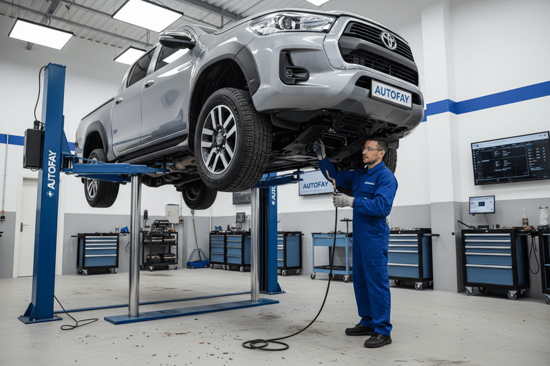 Inspecting Used Toyota Hilux for Wear