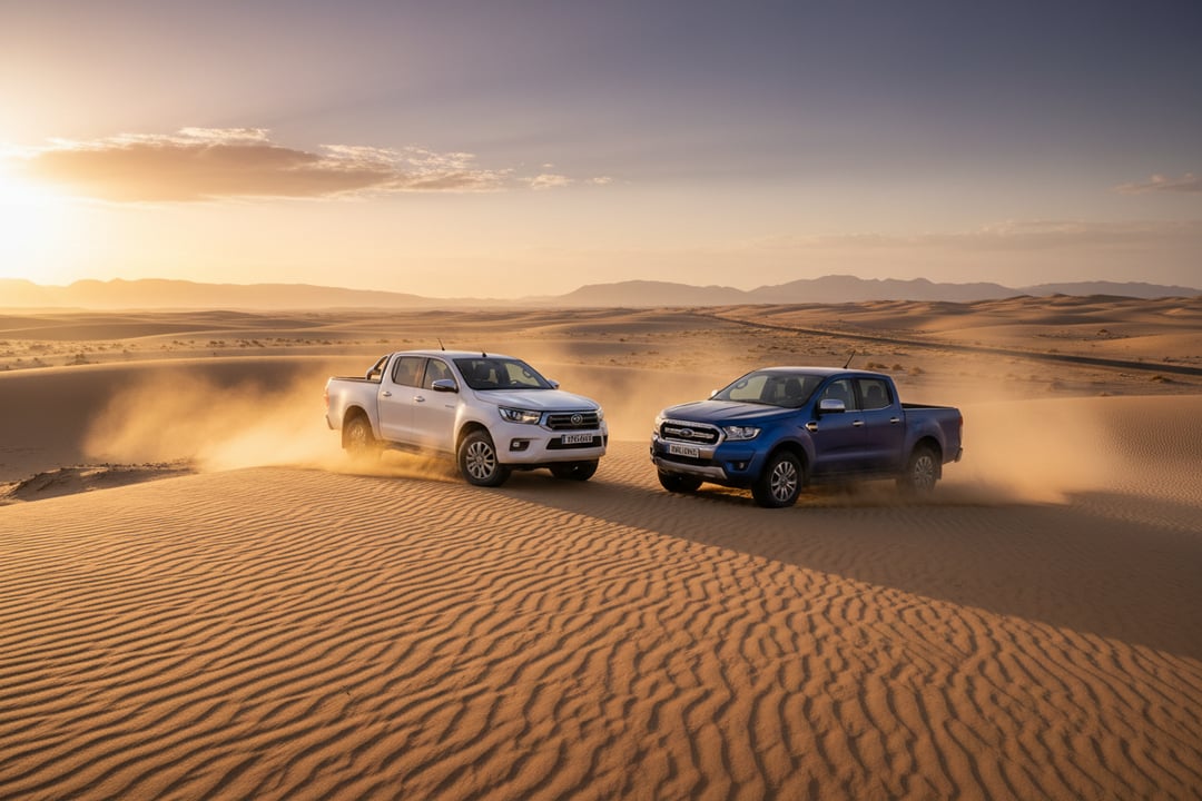 Used Pickup Trucks UAE: Hilux vs Navara vs Ranger – Desert & Work Wear